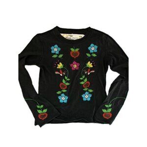 Razzle dazzle embroidered long sleeve tee